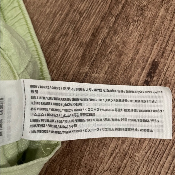 Abercrombie & Fitch Lime Green Linen Pull On Shorts Size Small - Picture 4 of 4